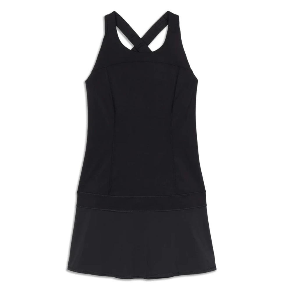 Lululemon racer back tank dress built in sports bra. Hot hitter dress. Size 4.